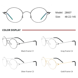 Kính mắt không vít Borregls dành cho nam, thiết kế thương hiệu cao cấp, gọng kính tròn chất lượng cao, hợp kim titan, Hàn Quốc, Đan Mạch, mã 28607 - Product Image 4