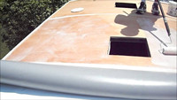 Membrane EPDM autocollante blanche 60 mil à coutures renforcées pour toitures de camping-cars, matériau de réparation et d'étanchéité