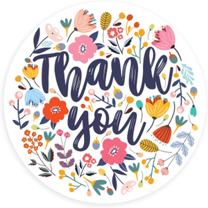 Logo Custom Made Thank You Roll Label Card Thank You Waterproof Floral Thank You <strong>Stickers</strong> for Bakery Boxes <strong>Party</strong> <strong>Bags</strong> - Product Image 6