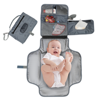 Fournitures pour bébé portables Sac à couches en polyester imperméable avec sac de voyage pour changeur de couches pour les soins de bébé en déplacement