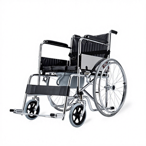 KS Manual Wheelchair Lightweight Foldable With Commode For Elderly And Disabled <b>Push</b> Type Mobility Aid - Product Image 1