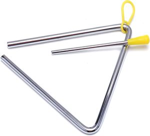 Meilleur prix de gros 4/5/6/7/8/9/10 pouces <span class=keywords><strong>Instrument</strong></span> de percussion en acier triangulaire avec marteau - Product Image 1