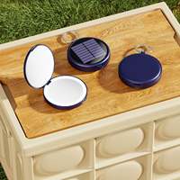 Miroir de poche compact portable professionnel à écran tactile rechargeable 600 mAh avec lumière, idéal pour les voyages