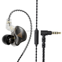 Écouteurs intra-auriculaires QKZ URUS PRO Bass avec transducteur acoustique de 11 mm, interface 3,5 mm, dispositif d'écoute HiFi, conducteur OFC, stock en gros