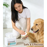 Lingettes désodorisantes personnalisées, 80 feuilles, 100% naturelles, à base de plantes, biodégradables, pour le contrôle des odeurs, lingettes corporelles douces pour chiens et chats