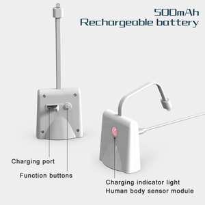 Smart Sensor-Activated Toilet LED Night Light — Rechargeable, <b>RGB</b> Color-Changing, with Projection Patterns Bathroom Toilet - Product Image 5