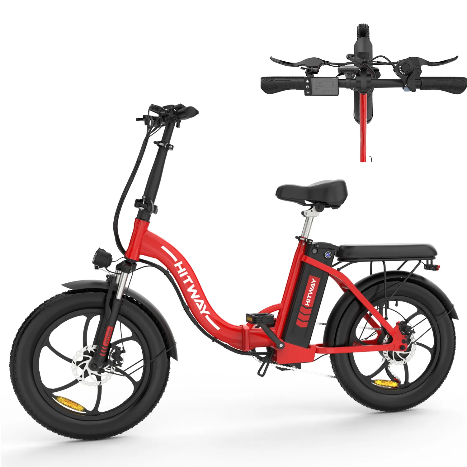HITWAY EU Warehouse Stock E- Bike Hot Sale 20INCH 250W 36V Foldable Removable Battery Electric Mountain Bicycle