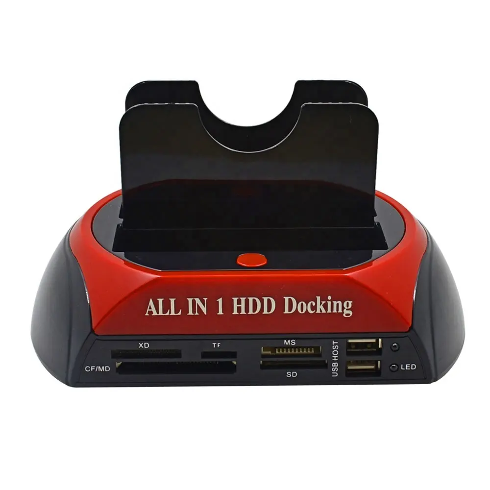 Tishric Ide Sata Dual All In 1 Hd/Hdd Docking Station Harde Schijf/Drive Hdd 2.5 3.5 Lezer Usb Eu Externe Box Behuizing