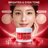 Crème Visage Premium Éclat Lumineux Unifiant Teint Anti-Taches Ternes Marque Privée OEM Tous Types de Peau en Pot Acide Tranexamique Niacinamide en Capsules