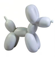 Sculpture abstraite de chien ballon - Statue d'art unique en résine pour la décoration de la maison, du bureau ou du bureau à domicile