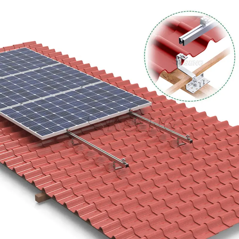 Sistema di montaggio del pannello solare montare la guida solare kit di energia solare PV tegole inclinate tetto sistema di montaggio solare