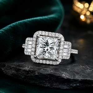 Anello di Lusso con Gemma Quadrata per Donne, Elegante Gioiello da Dito alla Moda - Product Image 4