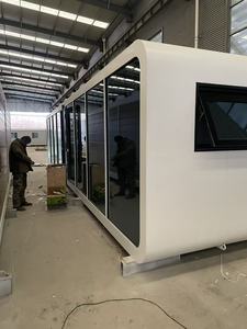 Micro-container portable de luxe moderne en structure acier, étanche, préfabriqué, type vaisseau spatial, avec mobilier - Product Image 4