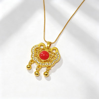 Pendentifs breloques vintage dorés ajourés en forme de serrure de sécurité, clochettes ethniques pour la fabrication de colliers faits main, vente en gros