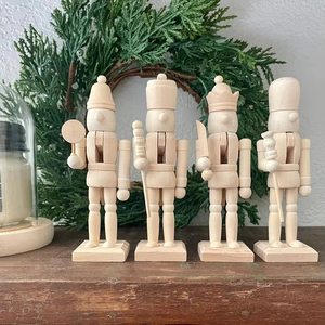 Estatua de pintura artesanal, decoración de Cascanueces de madera, el mejor regalo creativo, Cascanueces de madera, Rey títere DIY creativo para decoración de escritorio - Product Image 1