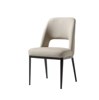 Chaise de salle à manger moderne en cuir - Empilable, stable et légère pour la maison, le bureau et les salons