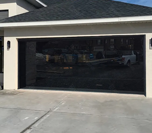 Porte <span class=keywords><strong>de</strong></span> <span class=keywords><strong>garage</strong></span> industrielle professionnelle <span class=keywords><strong>de</strong></span> haute qualité, sans cadre, en aluminium, avec verre réfléchissant miroir, fonction antivol, pour usage en villa - Product Image 4