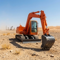 Mini-excavatrice sur chenilles de 8 tonnes, excavatrice hydraulique pour creuser en profondeur, à vendre, petite machinerie de construction routière