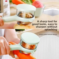 Huishoudelijke multifunctionele handmatige roestvrijstalen schilmes met opbergdoos voor groentegereedschap en fruit/aardappel schilmesjes