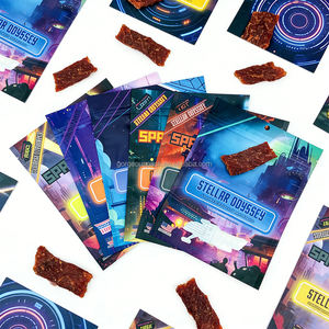 Sacs d'emballage personnalisés en plastique pour bœuf séché, imprimés numériquement avec logo, à fermeture éclair et fenêtre, format stand-up - Product Image 3