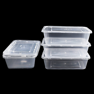 6.9"*4.7" Plastic Boxes For Food Delivery Disposable Lunch Takeaways Food Packaging Pp Boxes Plastic Packaging Container P500