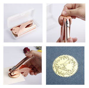 <span class=keywords><strong>Sello</strong></span> de cuero en relieve al por mayor, logotipo personalizado, mango de metal, <span class=keywords><strong>sello</strong></span> en relieve, sellos de latón <span class=keywords><strong>para</strong></span> grabado - Product Image 3