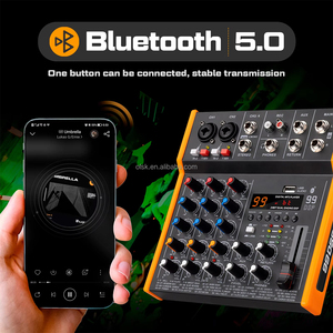 Clavax CLMC-R4 R6 Mini 4 6-Kênh Âm Thanh Mixer Trộn Giao Diện Điều Khiển Âm Thanh Ban + 48V Hỗ Trợ MP3/PC USB 5.0 Bluetooth 99 DSP Hiệu Ứng - Product Image 4