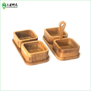 Caja para Frutos Secos y Aperitivos con Asa de Bambú, Plato Creativo Multifuncional con Compartimentos para Frutas, Plato para la Cena, Plato de Almacenamiento - Product Image 4