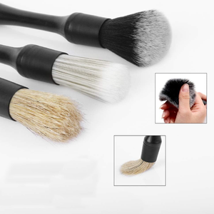 Set di 3 Spazzole per Lavaggio Auto, Kit per <span class=keywords><strong>Pulizia</strong></span> <span class=keywords><strong>Interni</strong></span> con Setole Diverse per Rimozione Polvere e <span class=keywords><strong>Pulizia</strong></span> Bocchette dell'Aria - Product Image 3