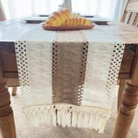 Nappe de table rustique style ferme pour Pâques, chemins de table bohèmes pour Pâques, printemps, cuisine bohème