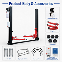 Elevador de Autos Comercial de Dos Postes YQS de 4000 kg con Tres Brazos, Liberación Eléctrica, Certificación CE, Altura de 1900 mm para SUV y Camionetas, Precio de Fábrica