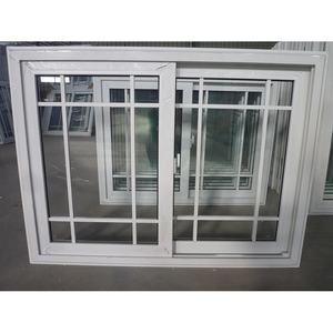 NUOXIN desain kustom Upvc jendela geser mengkilap ganda untuk rumah jendela geser Pvc dengan kisi - Product Image 1