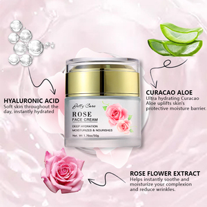 Nhãn hiệu riêng hữu cơ tự nhiên Rose Flower chiết xuất chống lão hóa nhăn <span class=keywords><strong>Dark</strong></span> Spot Remover làm trắng vẻ đẹp khuôn mặt kem mặt sản phẩm - Product Image 3