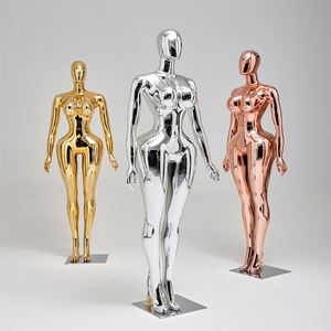 M128-CURY10 Mannequin Femme Chromé BBL Courbes Sexy Réaliste Présentoir de Vêtements Femme Corps Entier - Product Image 3