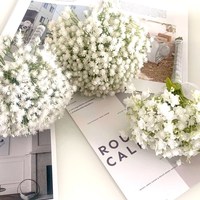 Bouquets de Mariage en Fleurs Artificielles de Gypsophile Effet Soie Réel, Bouquet de Mariée Blanc pour Mariage