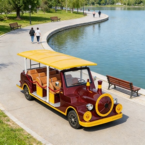 Nuevo Vehículo Turístico Eléctrico con Forma <span class=keywords><strong>de</strong></span> <span class=keywords><strong>Tren</strong></span> Retro, Autobús Turístico Eléctrico, Duradero para Recorridos al Aire Libre - Product Image 2