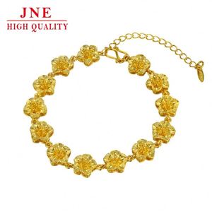 Oro del Vietnam si innamorano del braccialetto di fiori di pesco da donna 24K placcato <span class=keywords><strong>in</strong></span> oro placcato oro regalo 3d braccialetto fortunato <span class=keywords><strong>in</strong></span> oro duro - Product Image 5