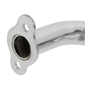 Silenciador de Tubo de Escape <span class=keywords><strong>Cromado</strong></span> de Alto Rendimiento HIAORS para Motor de Bicicleta Motorizada de 2 Tiempos 50cc 66cc 80cc 100cc - Product Image 5