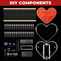 Kit électronique de bricolage en forme de cœur à LED de marque originale avec 32 lumières LED colorées et kit de pratique de soudure