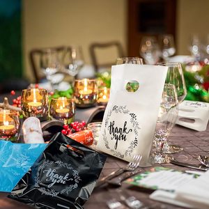 Bolsas de Plástico de Agradecimiento para Mercancía, Bolsas de Regalo para Fiestas, Dulces y Galletas con Asa Troquelada para Fiestas de Cumpleaños, Baby Shower y Bodas - Product Image 6