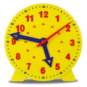 Horloge de professeur en plastique de 25 cm, grand modèle magnétique, outil pédagogique pour les é<span class=keywords><strong>l</strong></span>èves de CP et CE1 pour <span class=keywords><strong>apprendre</strong></span> à <span class=keywords><strong>lire</strong></span> <span class=keywords><strong>l</strong></span>'<span class=keywords><strong>heure</strong></span> - Product Image 1
