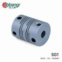 Vis de positionnement à couplement hélicoïdal en aluminium anodisé de précision, conception à fente parallèle pour encodeur de routeur CNC et entraînement par vis à billes