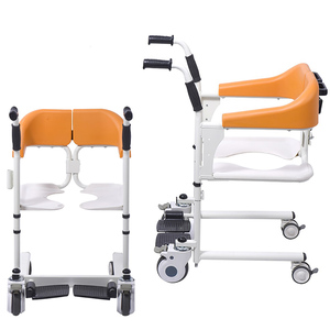 KSM-206 Lightweight Portable Manual Hydraulic Patient Lift <b>Chair</b> with Potty Waterproof <b>Commode</b> Wheelchair for Disabled Elderly - Product Image 3