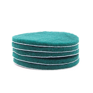 Tampon rond non tissé vert rouge gris <span class=keywords><strong>de</strong></span> 100 mm (4 pouces) pour l'élimination des résidus et des calcaires et le nivellement - Product Image 3