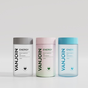 Nuovo arrivo cilindro 150ml vetro smerigliato integratore bottiglia di vitamina <span class=keywords><strong>C</strong></span> con tappo a vite in plastica colorata OEM ODM disponibile