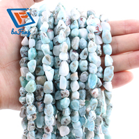 Perles de pierres précieuses Larimar bleu naturel en gros 8-10mm perles de pierre en vrac irrégulières pour la fabrication de bijoux