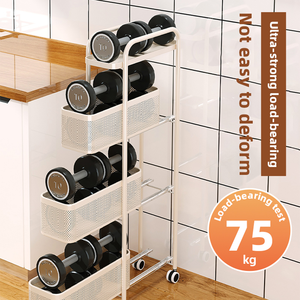 חדר אמבטיה נשלף מדף עומד בקומה אחסון ארגון מטבח מחסן מטבח - Product Image 5