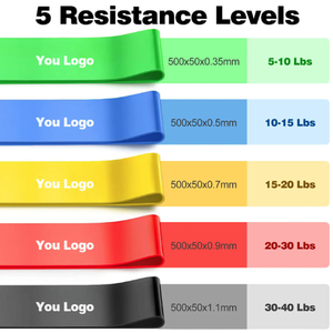 Individuelles Logo <span class=keywords><strong>Latex</strong></span> Mini-Bänder - Langlebige Hochelastische Fitness-Schlaufen Widerstandsbänder Großhandel für Heimfitness Yoga-Training - Product Image 2