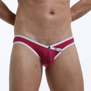 Slip da <span class=keywords><strong>uomo</strong></span> a vita bassa con <span class=keywords><strong>scollo</strong></span> a V profondo in rete |   Tessuto Traspirante a Nido d'Ape |   Bottoni a pressione frontali |   Intimo all'Ingrosso - Product Image 2