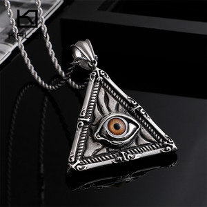 <span class=keywords><strong>Colgante</strong></span> <span class=keywords><strong>de</strong></span> Acero Inoxidable KALEN con <span class=keywords><strong>Ojo</strong></span> <span class=keywords><strong>de</strong></span> <span class=keywords><strong>Horus</strong></span> Triangular para Hombre - Product Image 6